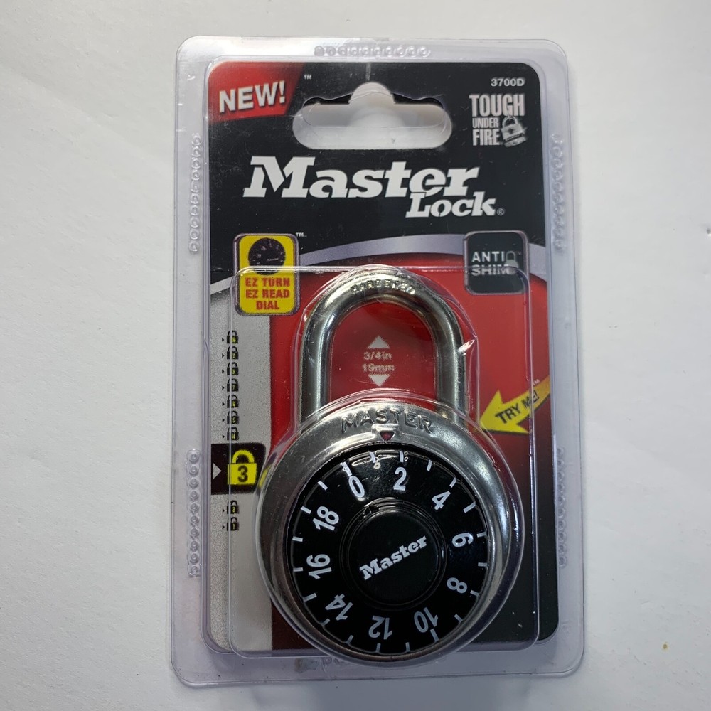 Master Lock 3700D Black Combination Lock