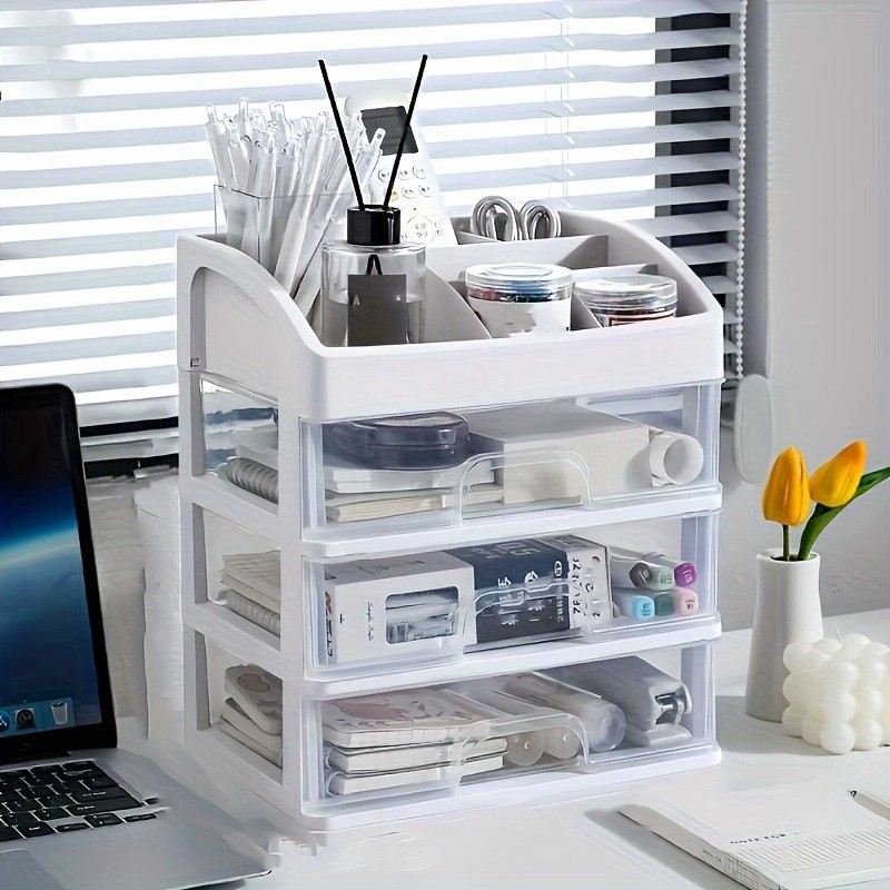 Capacity Multi-Layer Cosmetic Organizer with Drawers,Pull-Out Shelf for Makeup