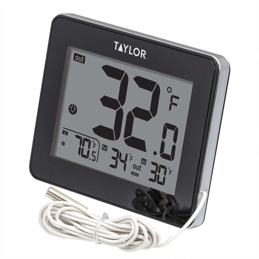 Wired Digital Indoor Outdoor Thermometer with LED Display, Wired Probe Sensor...