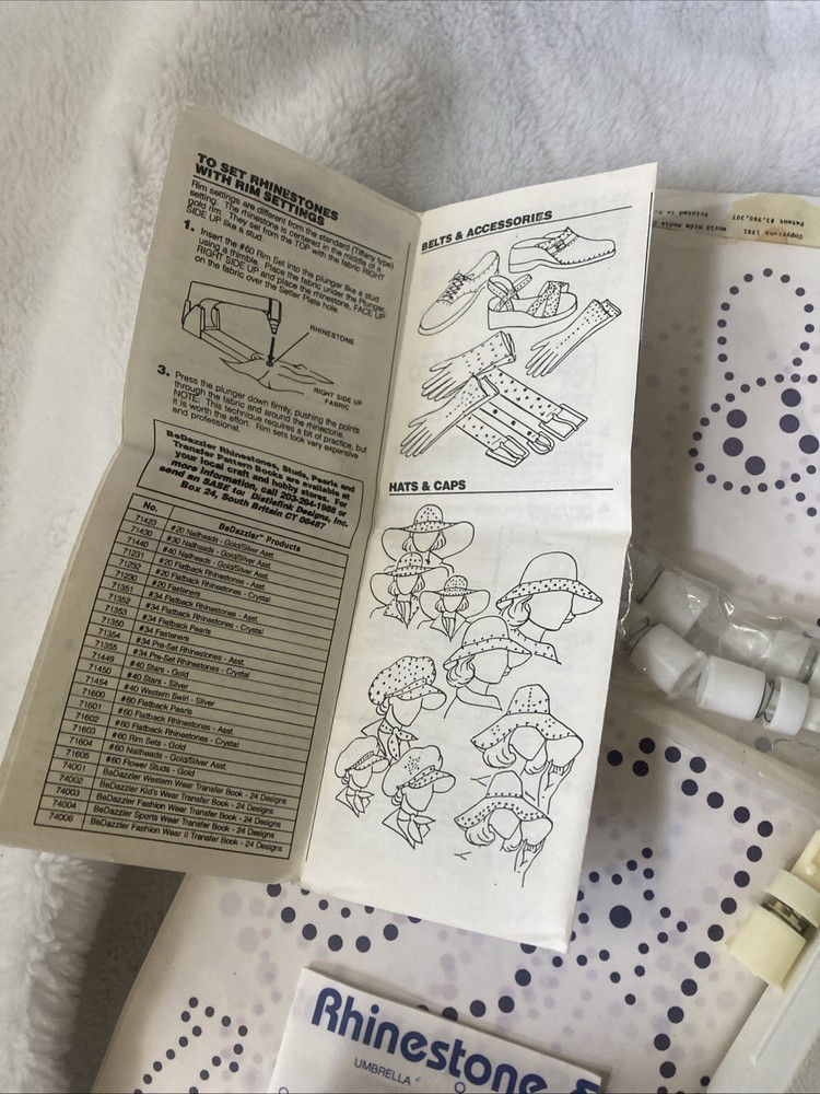 2 Bedazzlers With Studs, Rhinestones, Patterns, Instructions