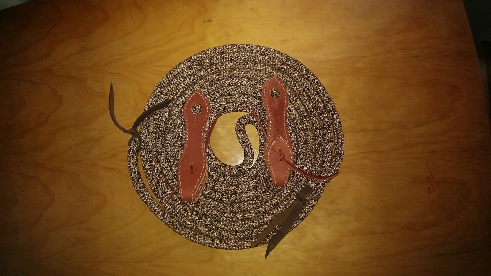 22' MECATE HORSEMAN'S REINS W/BRIDLE LEATHER STRAPS FOR PARELLI TRAINING, COLORS