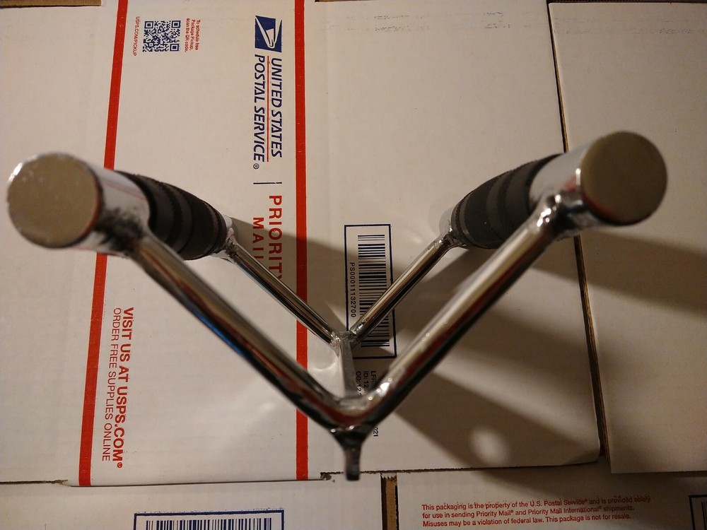 RUBBER Grip LAT Pulldown Cable Machine Attachment Double D V Handle Back Row Bar