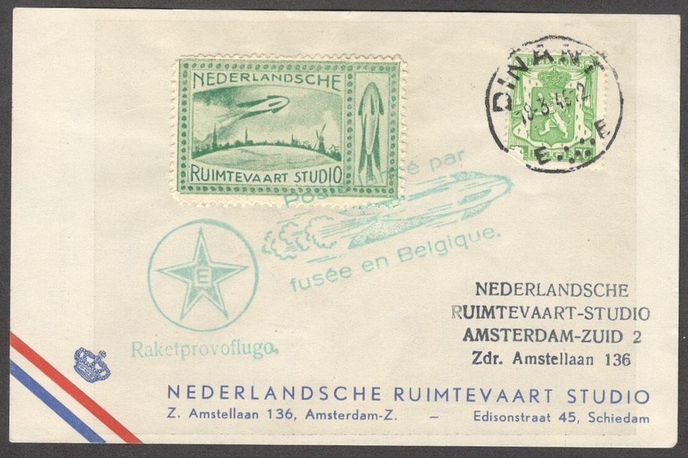 Netherlands 1946 Rocket Mail flimsy