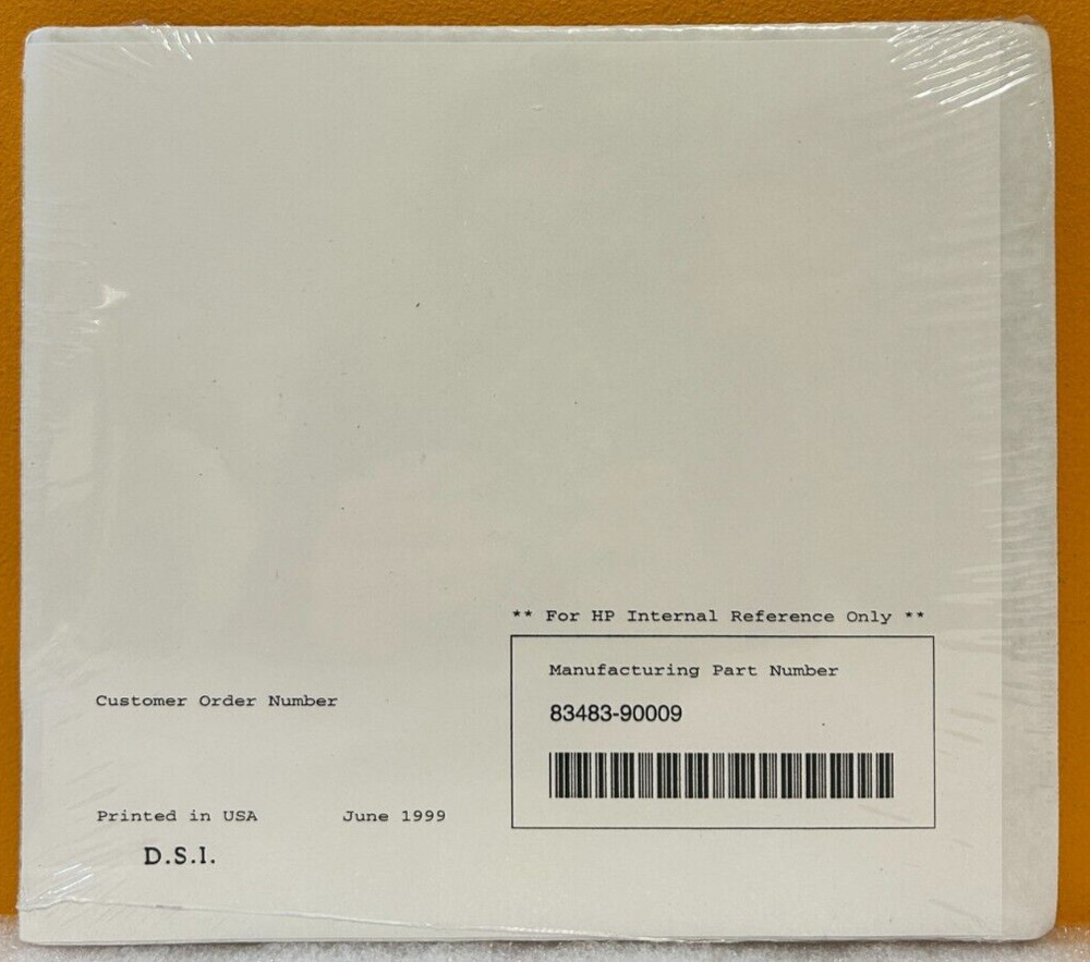HP Agilent 83483-90009 1999 Electrical Plug-In Module User's Guide Manual.