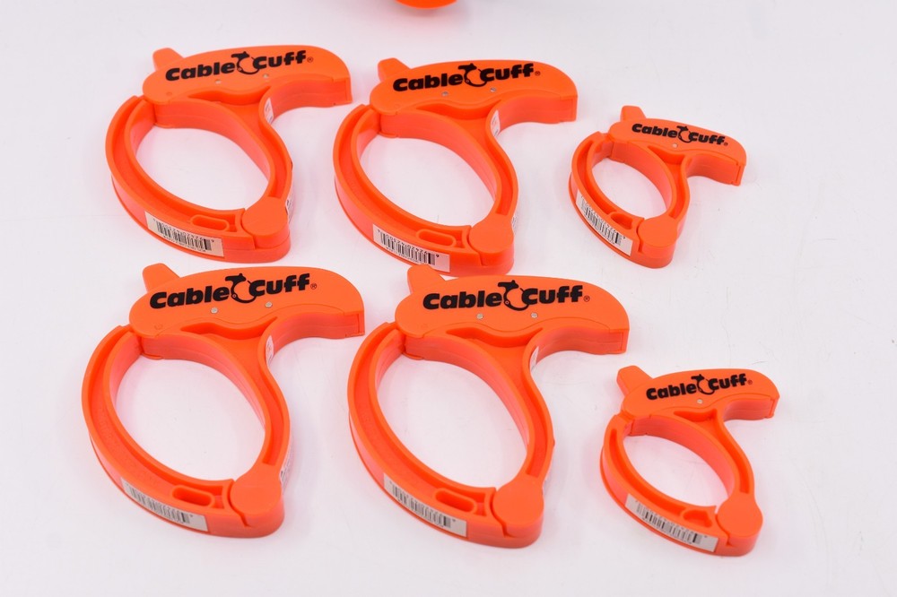CABLE CUFF ORGANIZE AIR-WATER HOSES-ROPES-REUSABLE & ADJUSTABLE-3 ASSORTED SIZES