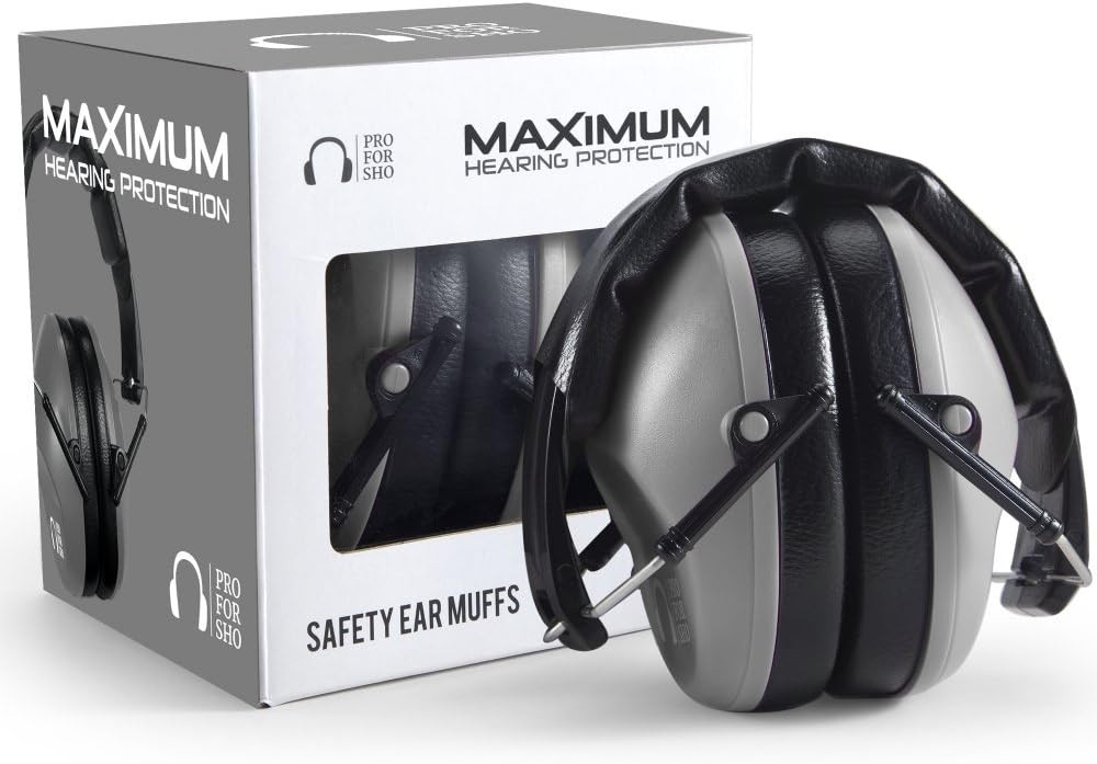 Adjustable 34 dB NRR Ear Muffs – Foldable Design for Maximum Hearing Protection