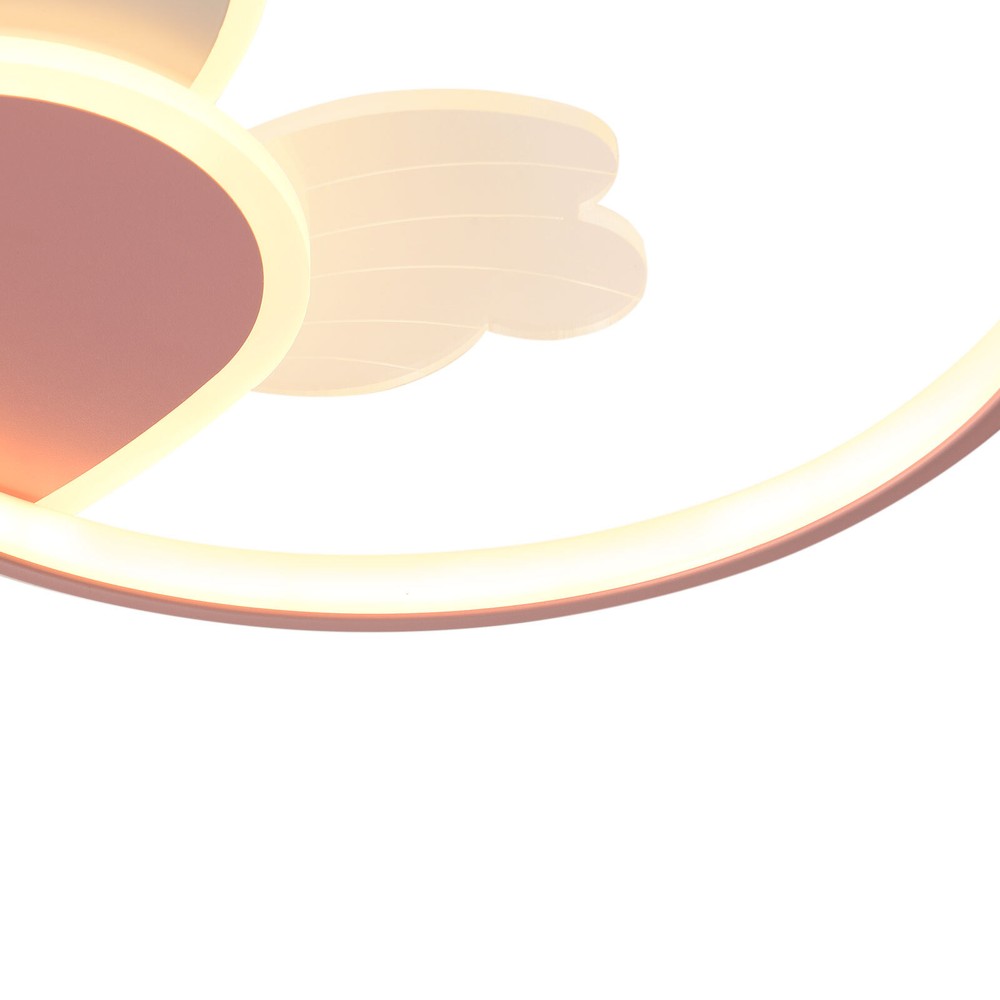 Dimmable LED Round Ceiling Light Flush Mount Fixture Remote Control 40W