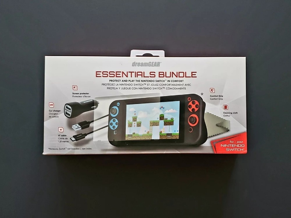 Nintendo Switch Essential Bundle Screen Protector Car Charger Case & More NEW 🎮