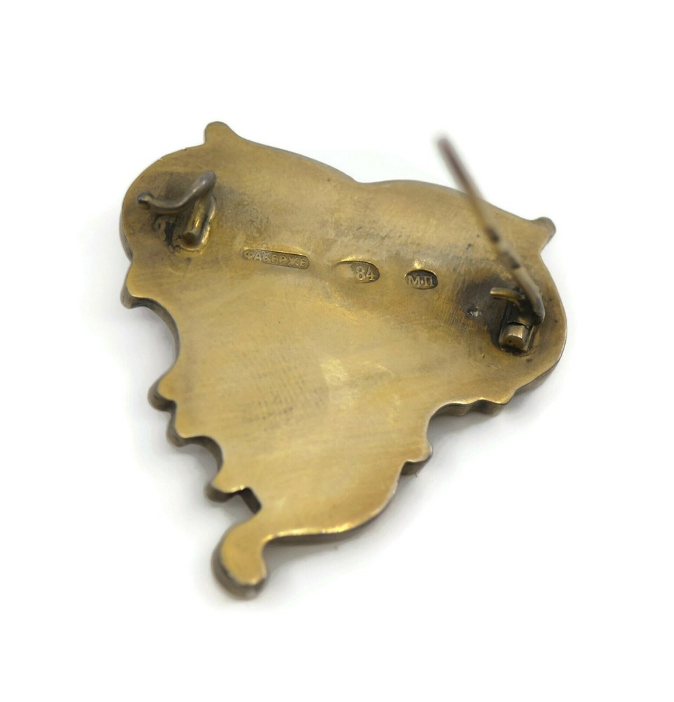 Faberge Antique 84 Silver Pin