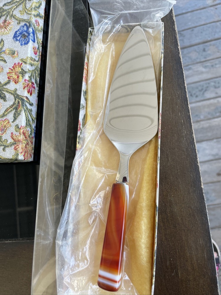 Cake Server Pie Server With Red Agate Handle New