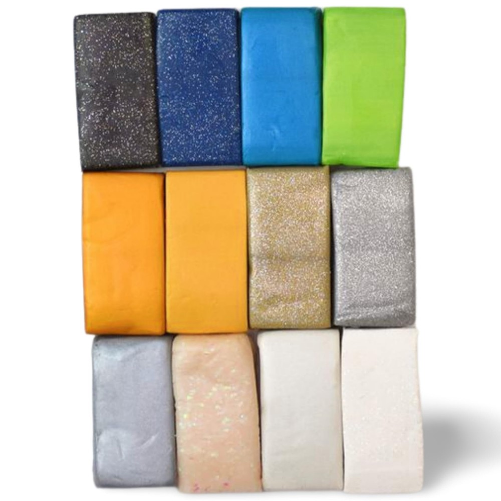 Premo: Multipack - Metallics + Glitters - 12 Colors, 1oz Bars, Sampler Pack, ...