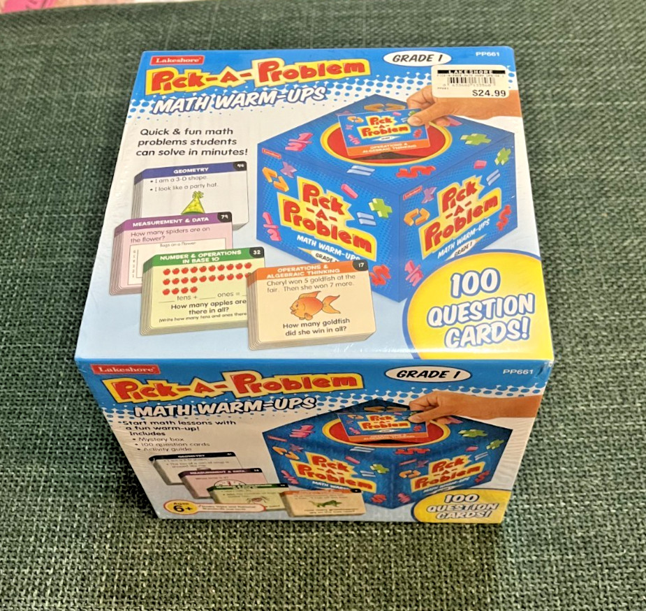 Lakeshore Pick-A-Problem Math Warm-Ups Grade 1 -New Sealed