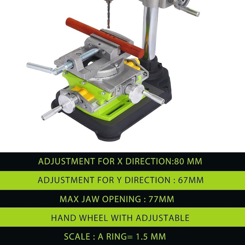 Cross Slide Drill Vise 2 Way X-Y Compound Vise, Multifunction Worktable Milling