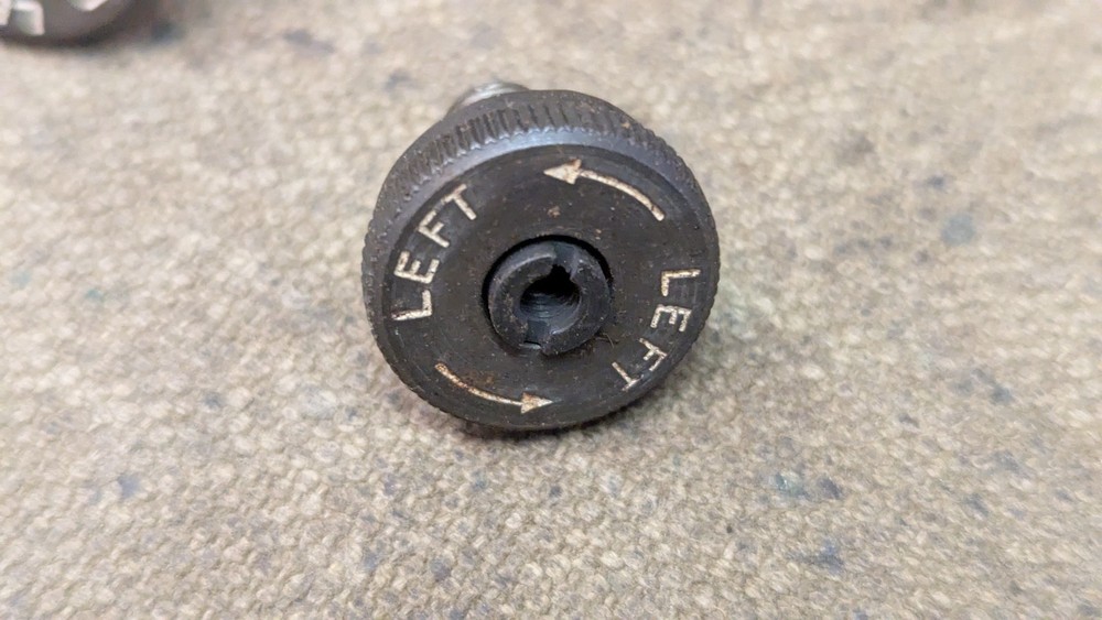 unmarked M1 Garand rear sight windage knobs