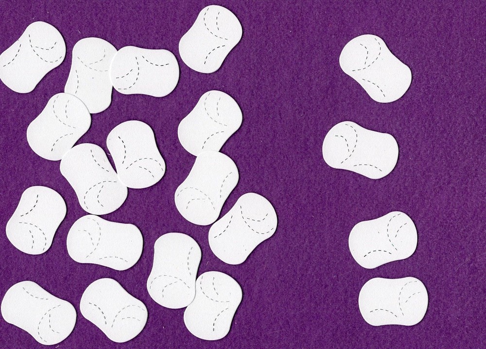 MARSHMALLOW die cuts scrapbook cards
