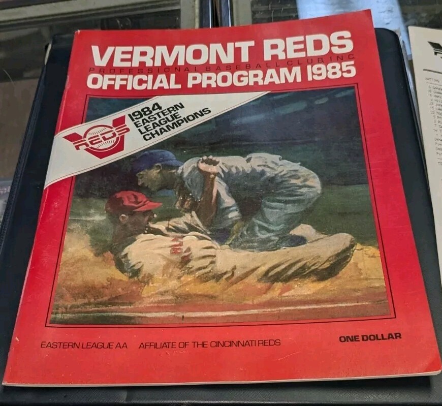 1985 Vermont Reds Minor League Baseball Program