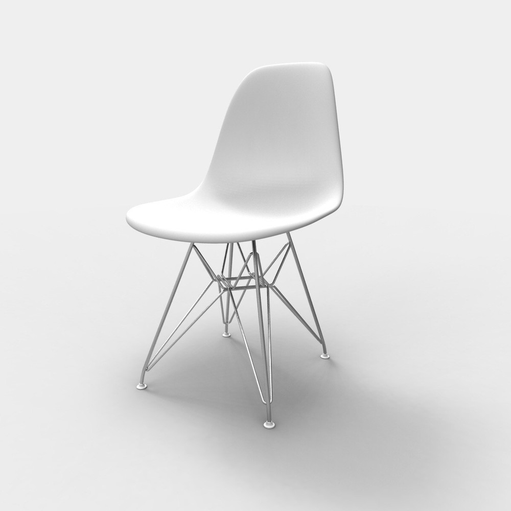 Replacement Chair Glides x4 - 7/16” White With Black Felt - Eames Eiffel Base