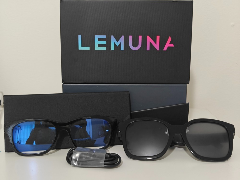 NEW Lemuna Bluetooth Noise Canceling Audio Smart Glasses with Case