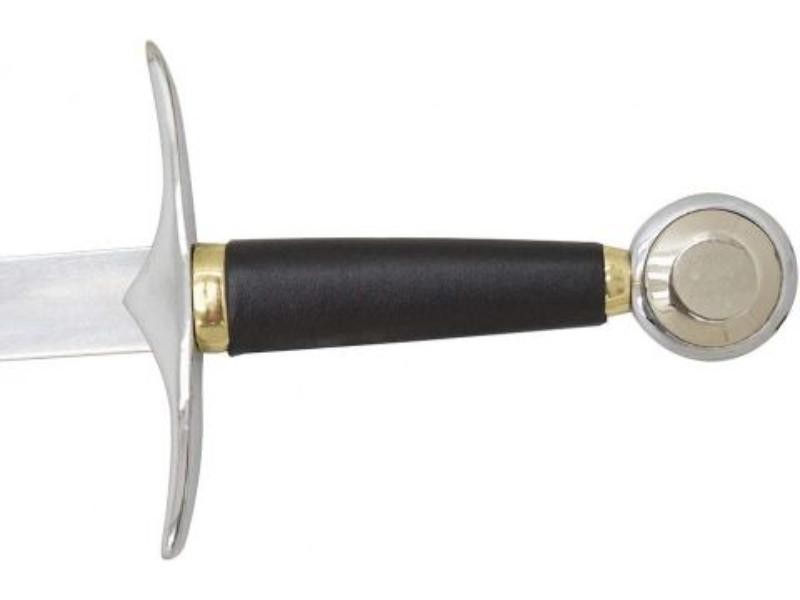 Handmade Medieval Black Handle Dark Prince Medieval Sword w/ Leather Scabbard