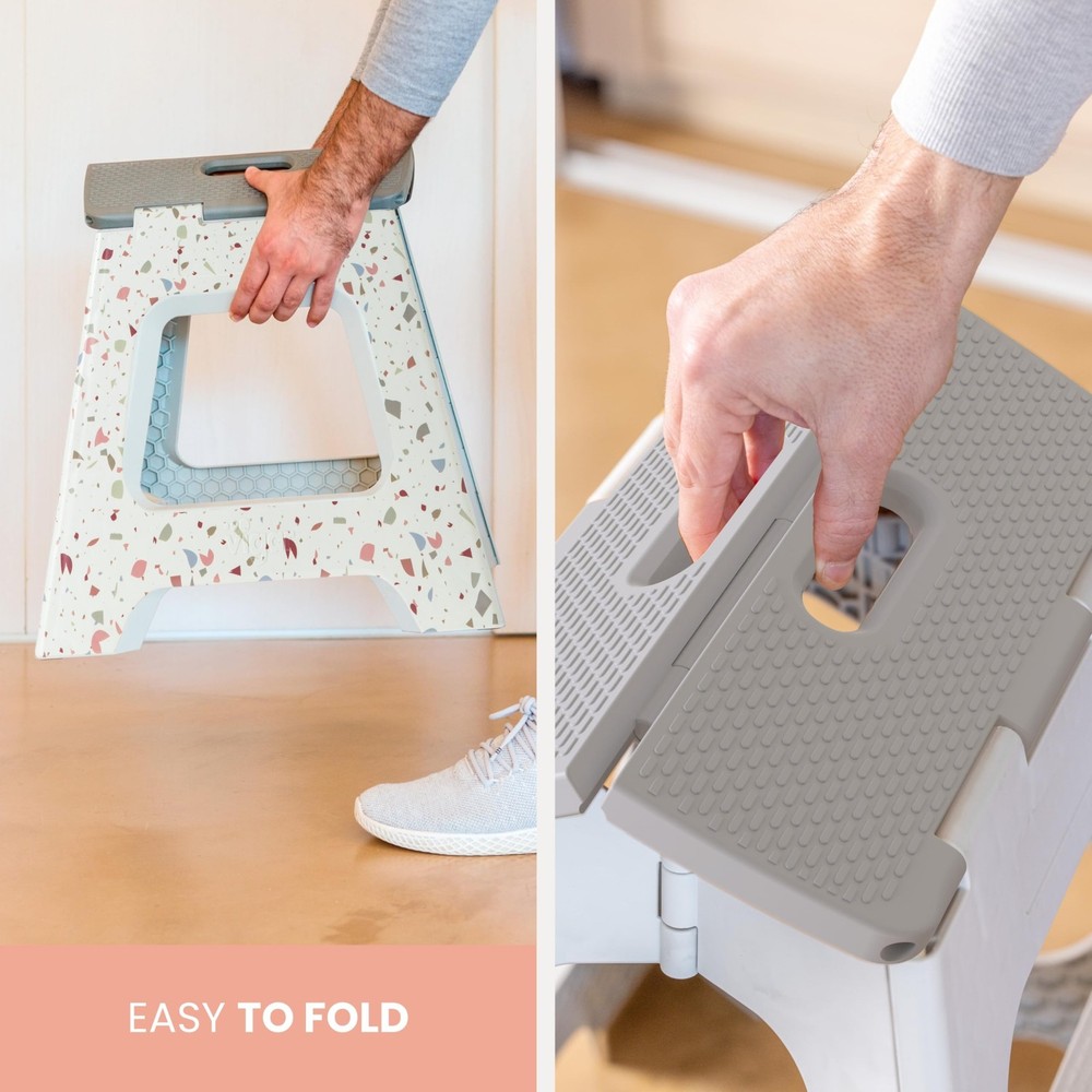 Vigar Compact Step Stool Foldable, 121/2inch Step Stools for Adults up to 330...