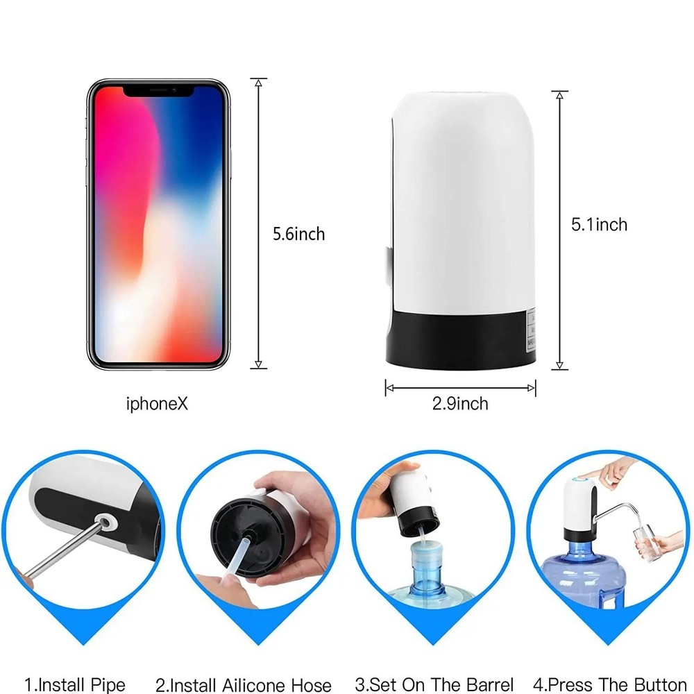Water Bottle Switch Pump Electric Automatic Universal Dispenser 5 Gallon USB