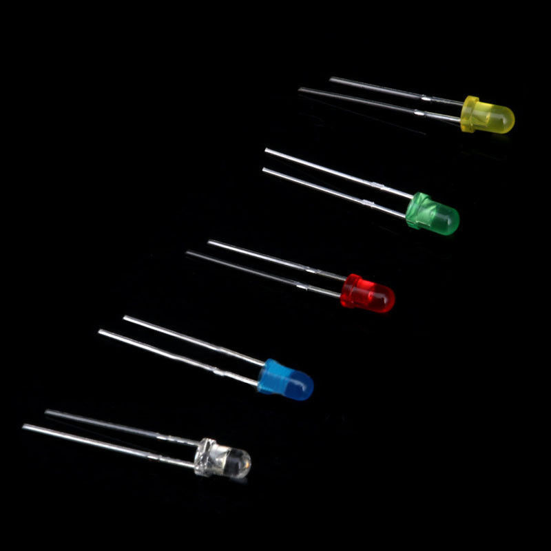 500pcs 3mm Bright LED Light Emitting Diode Component Kit Set for PCB Circuit
