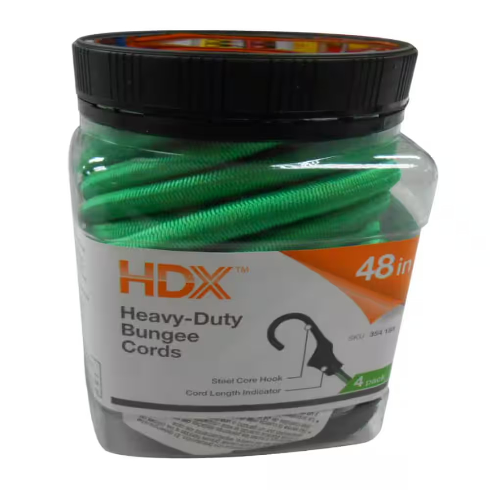 48 In. Super Duty Bungee Cords 4-Pack