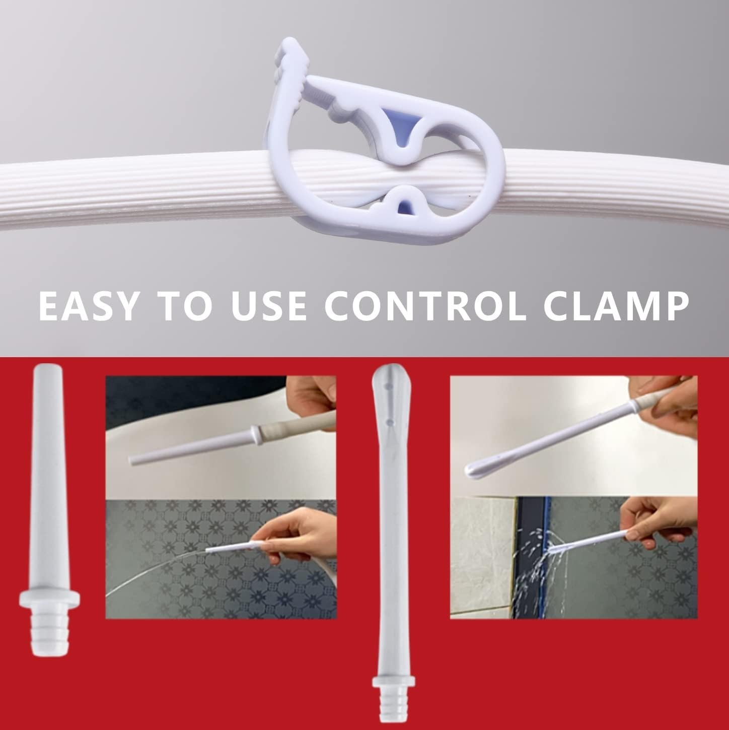 2L Home Enema Bag Kit with 2 Tips, 60 Inch Silicone Hose, Controlable Flow Valve