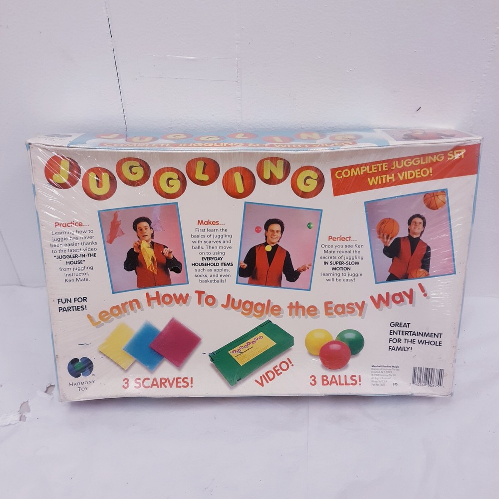 Vintage Complete Juggling Set with video featuring Ken Mate instructor New