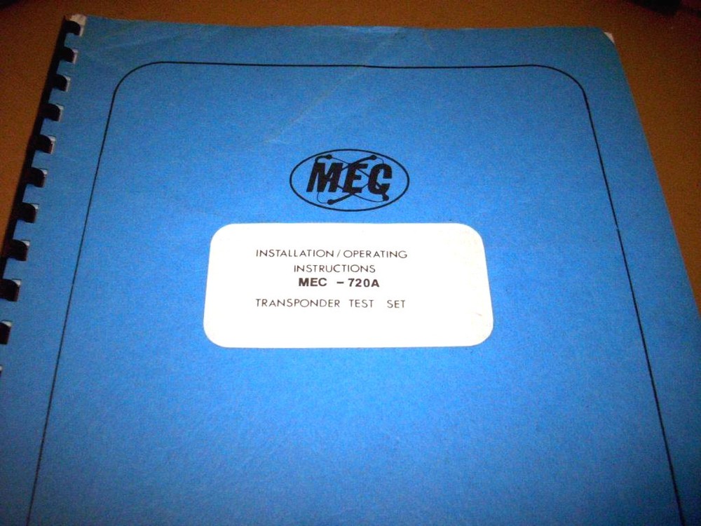 Michel MEC 720A Transponder TestSet Service Manual