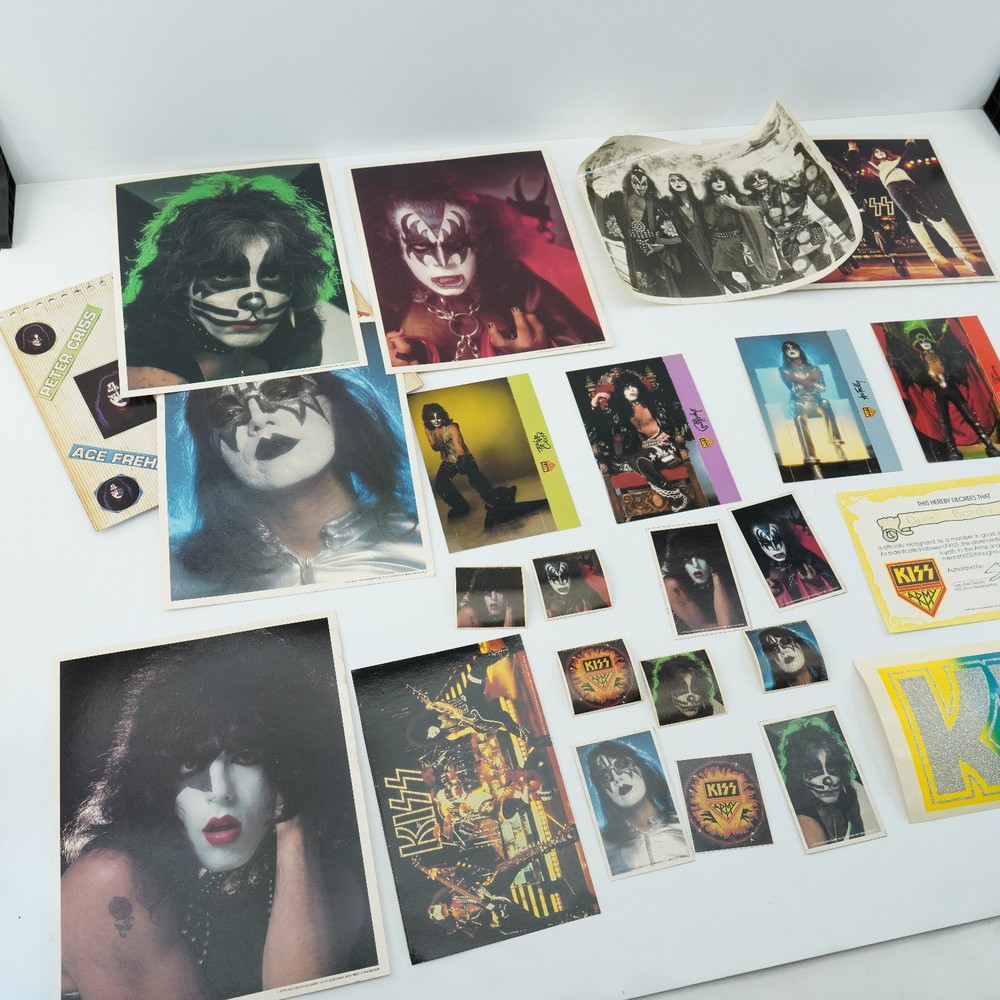 24 pieces Vintage Original 1970s KISS Army Membership Kit Photos Decal sticker