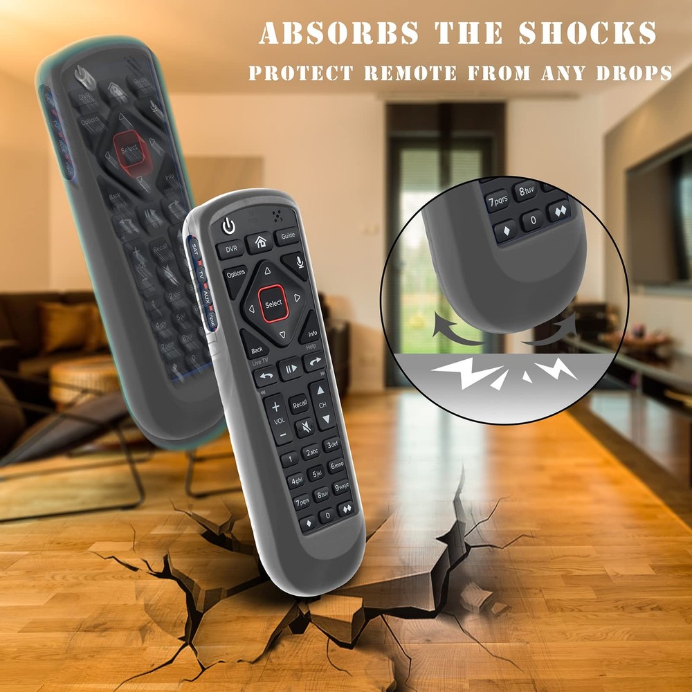 Cover for Dish Network Remote, Case TV Remote Control Black Non-glow