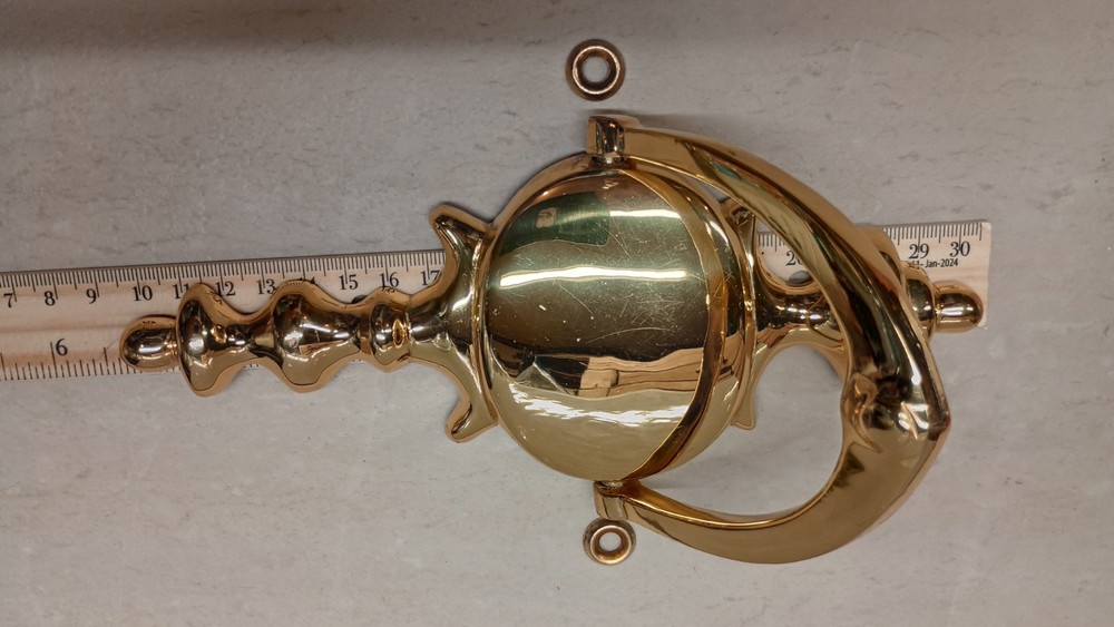 Solid Brass Colonial Style Door Knocker, N.O.S.