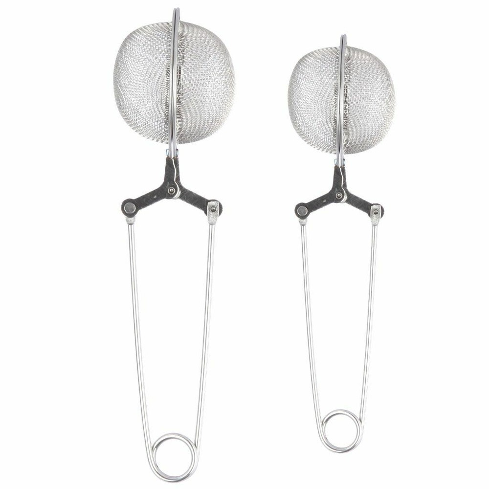 Tea Mesh Stainless Steel Strainer With Handle (2 Pack) Ball Shape Tea Infuser US
