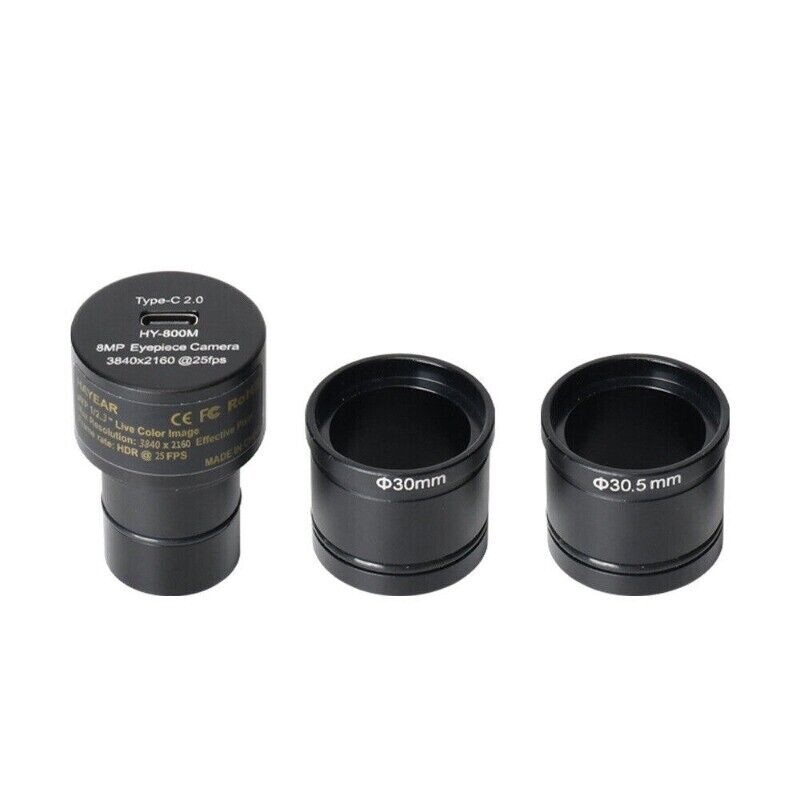 8MP HD USB Digital Electronic Camera Eyepiece Microscope/Telescope with Adapter