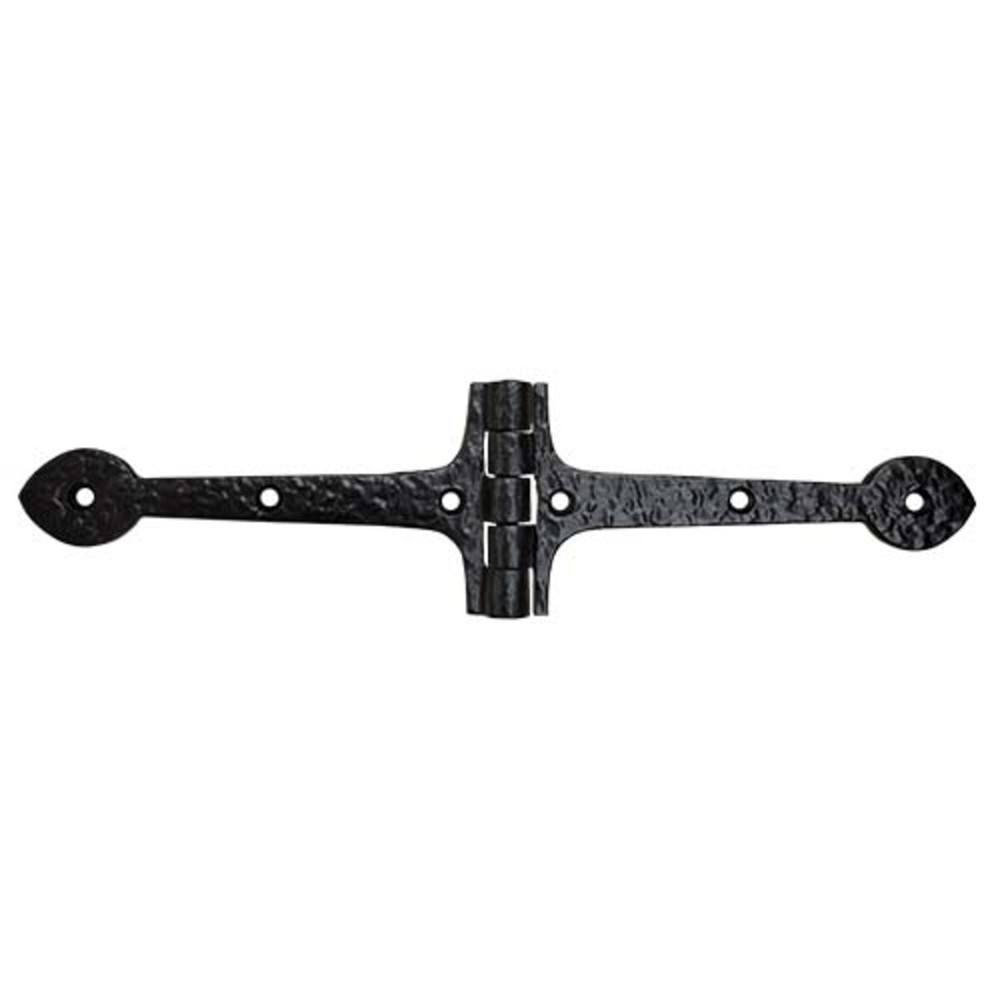 8" Decorative Cast Iron Strap Hinge Gate Door Black Finish