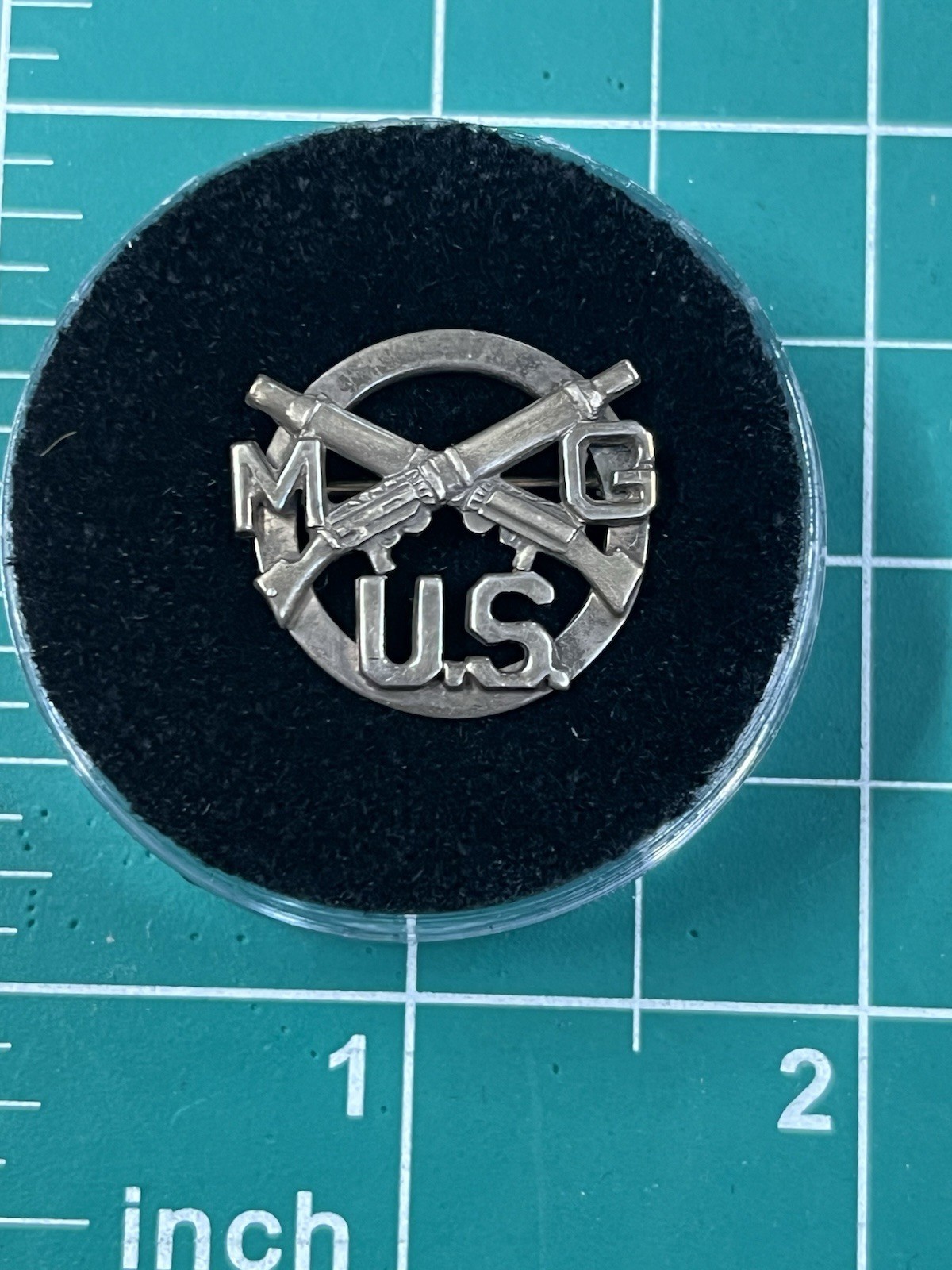 WW1 Era US Infantry MG Machine Gun Sweetheart Homefront Pin Sterling