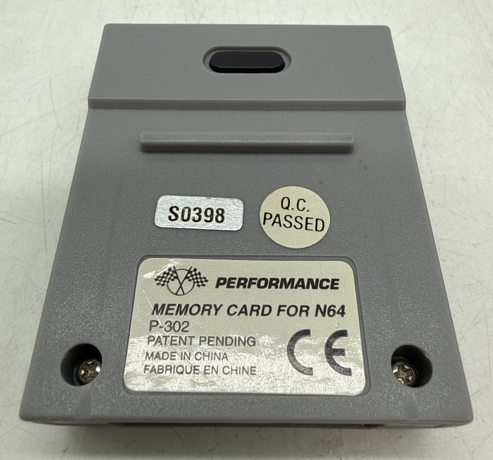 Nintendo 64 Performance Memory Card Plus Controller Pak N64