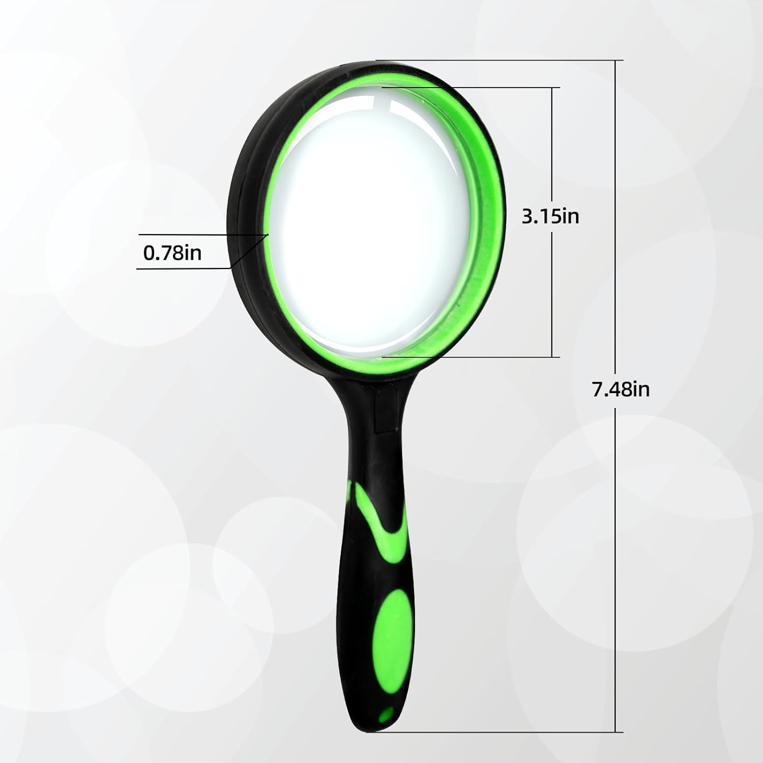 10X Shatterproof Magnifying Glass 10X Large Handheld Magnifying Glass for Senior