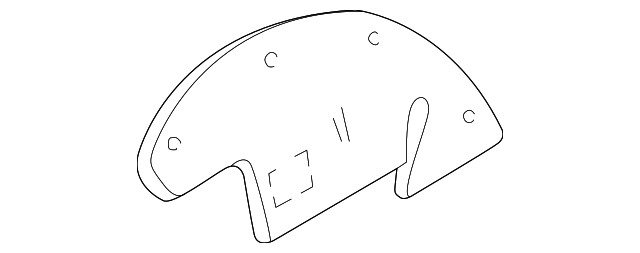 Genuine GM Front Wheelhouse Splash Shield 15569497