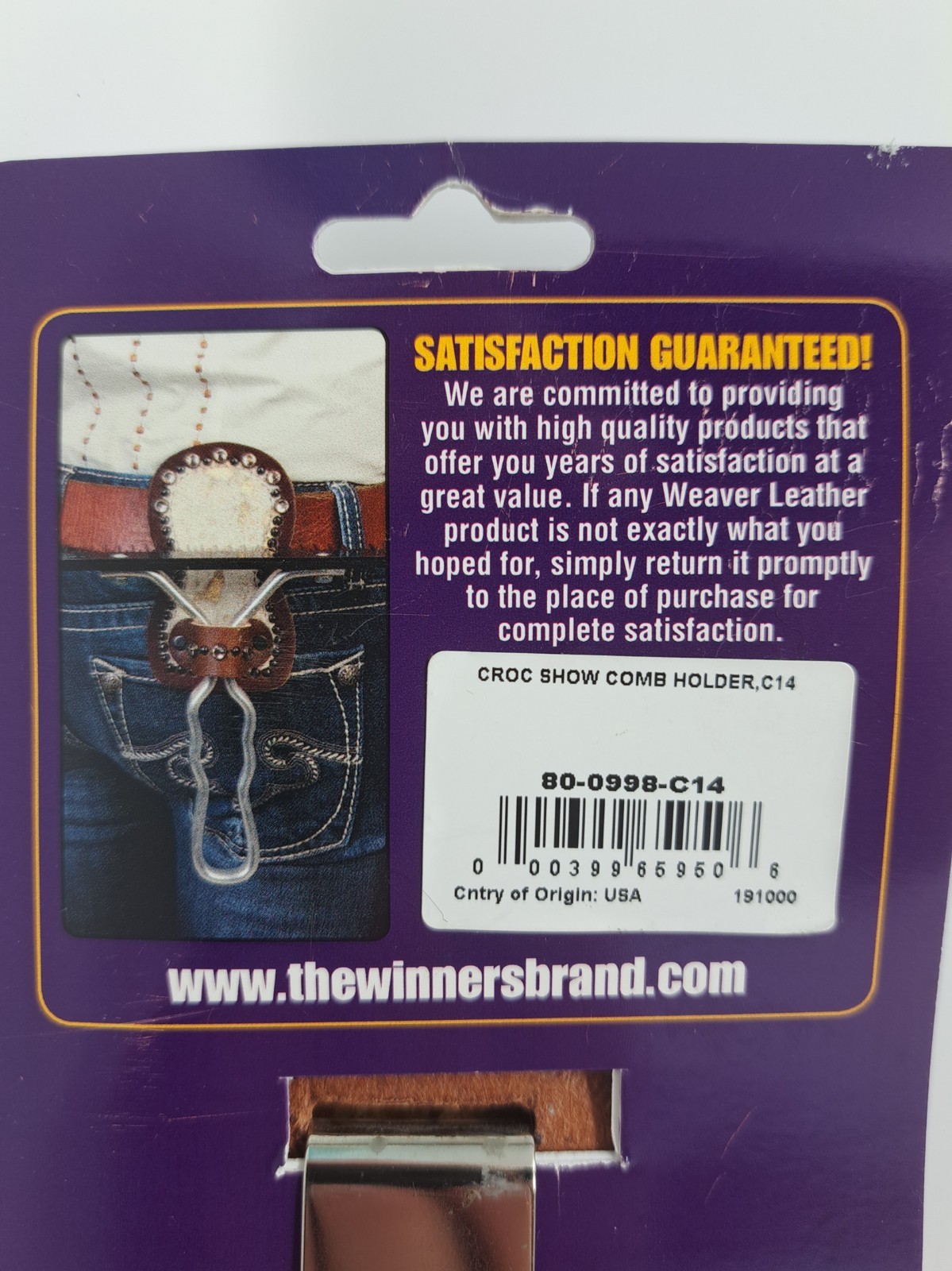 Weaver Leather Show Comb Holder Crocodile NIP BIN32