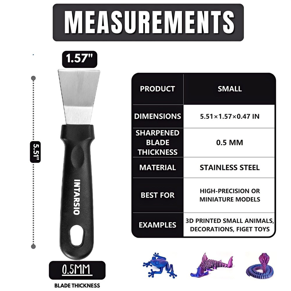 High-Quality 3D Printer Tool Removal Scraper Kit, 3 Types of Sharpened...