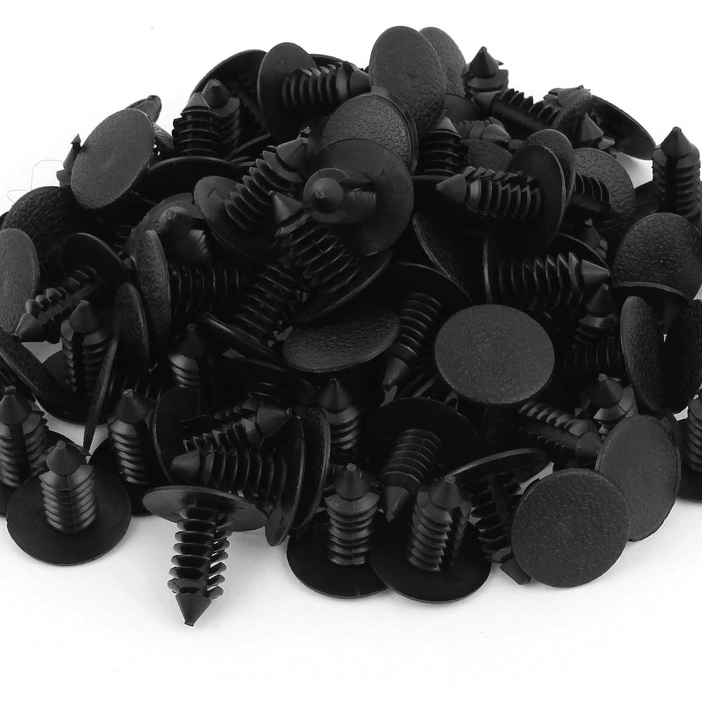 uxcell 100pcs 8mm Plastic Fastener Rivet Clips Bumper Shield Retainer Auto...