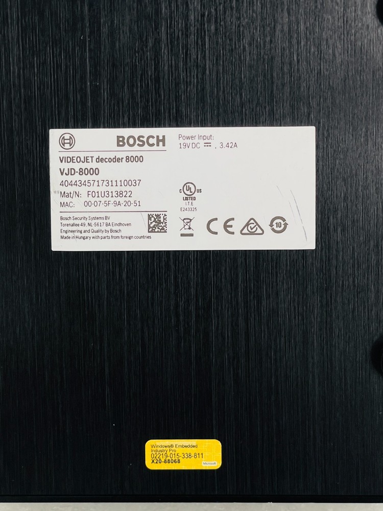 USED - Bosch Security VideoJet Decoder 8000 High Performance VJD-8000 /UNIT ONLY