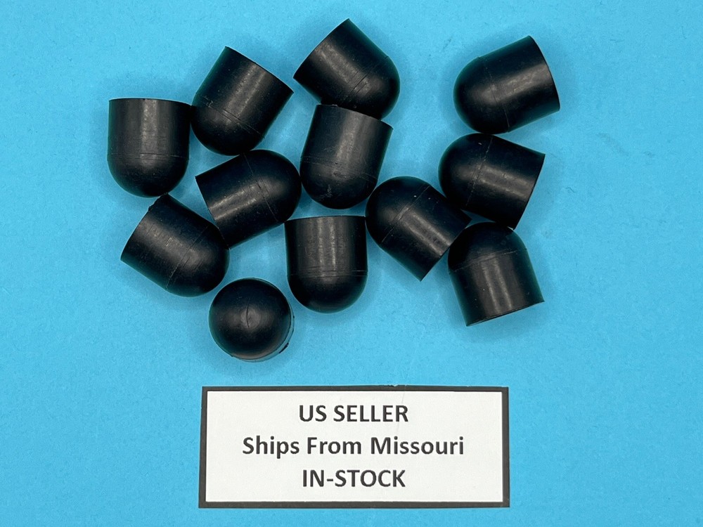 (Pack of 12) 1/2" ID Rubber Vacuum Caps EDPM 1/2
