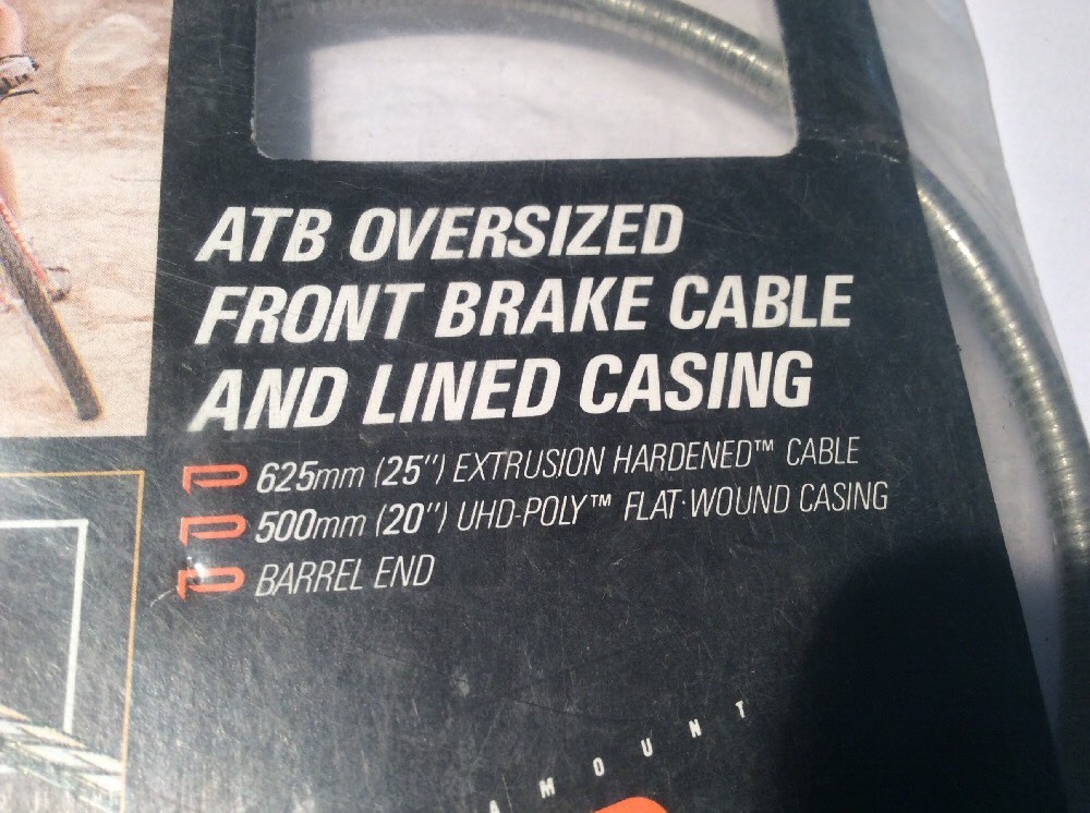 Paramount ATB Oversized Front Brake Cable and Lined Casing 17 985 Silver Crystal