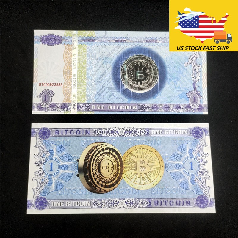 100pcs One Bit Coin BTC Paper Note Paper Consecutive Number