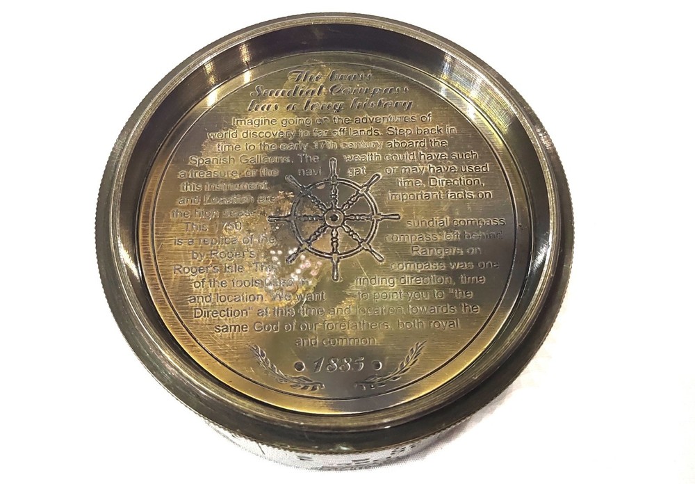 sundial compass solid brass sundial compass pocket transit compass maritime