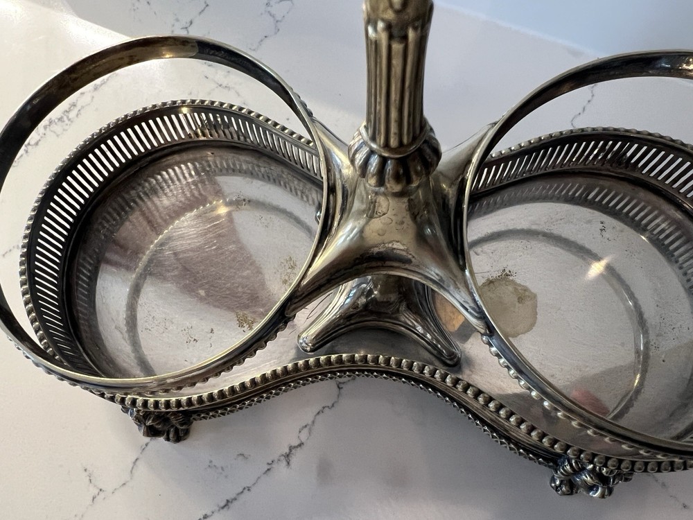 James Dixon Silver Plate Wine Bottle Caddy