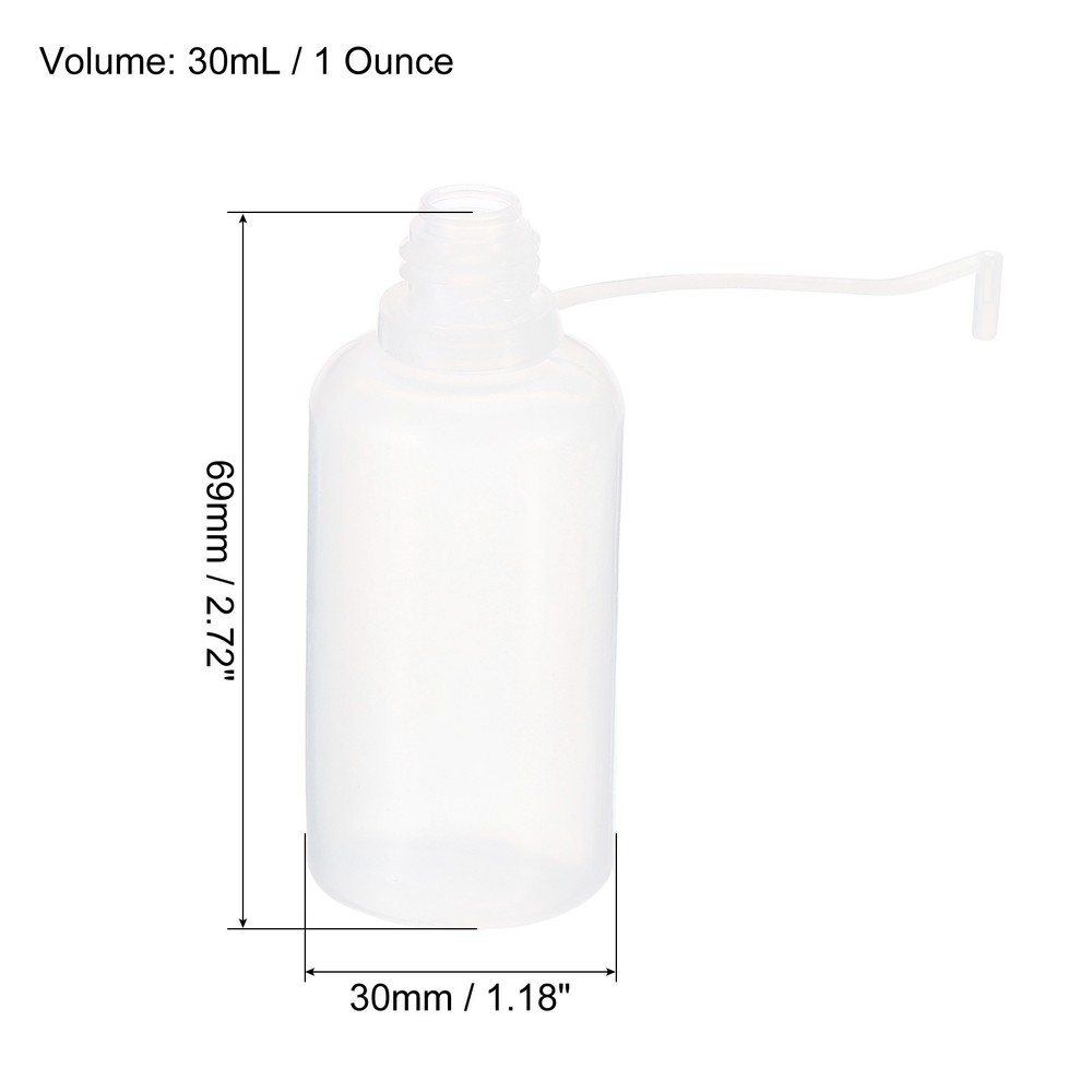 6pcs 30mL Needle Tip Plastic Glue Applicator Bottles with Lids Paper Quilling